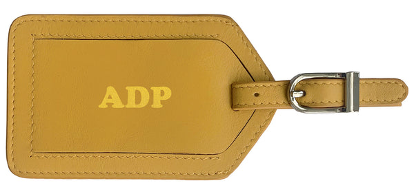 Personalized Monogrammed Leather Luggage Tag - A&A Creative Designs