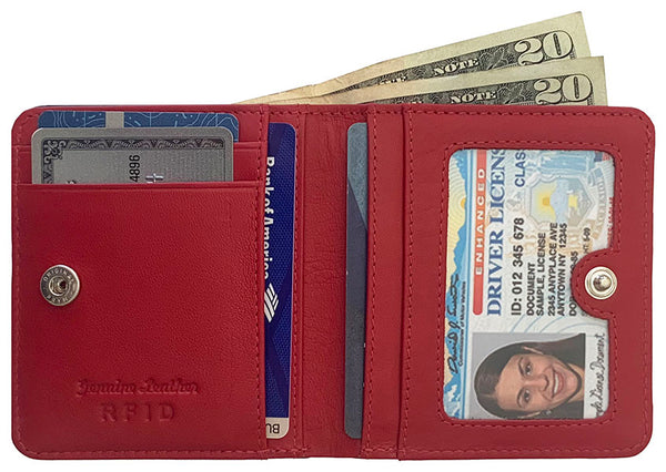 Personalized Genuine Leather Womens Mini Wallet - A&A Creative Designs