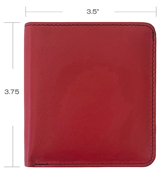 Personalized Genuine Leather Womens Mini Wallet - A&A Creative Designs