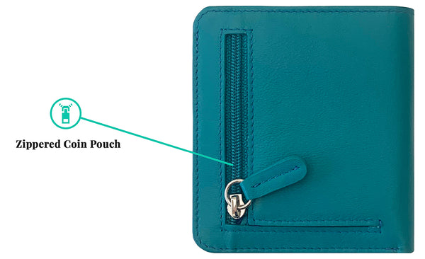 Personalized Genuine Leather Womens Mini Wallet - A&A Creative Designs