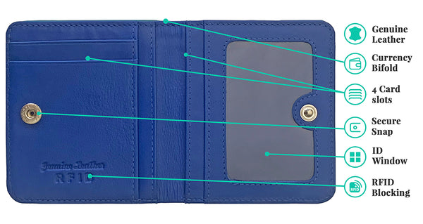 Personalized Genuine Leather Womens Mini Wallet - A&A Creative Designs