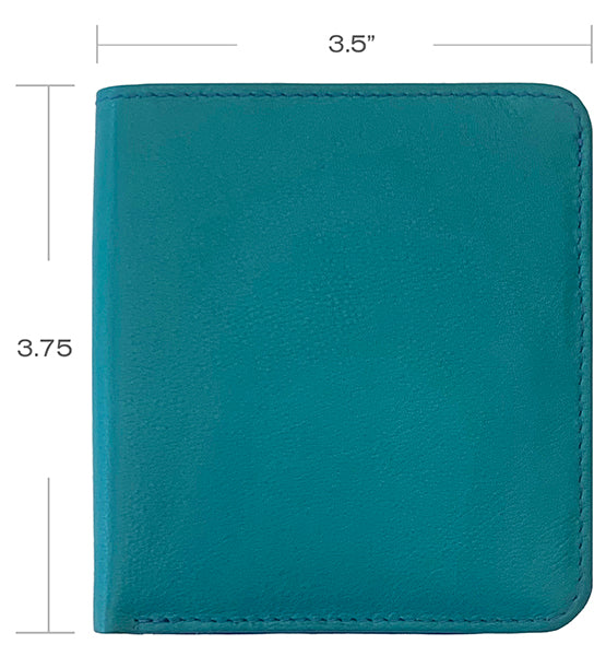 Personalized Genuine Leather Womens Mini Wallet - A&A Creative Designs