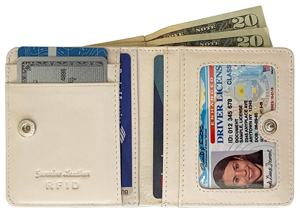 Personalized Genuine Leather Womens Mini Wallet - A&A Creative Designs