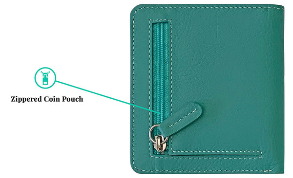 Personalized Genuine Leather Womens Mini Wallet - A&A Creative Designs