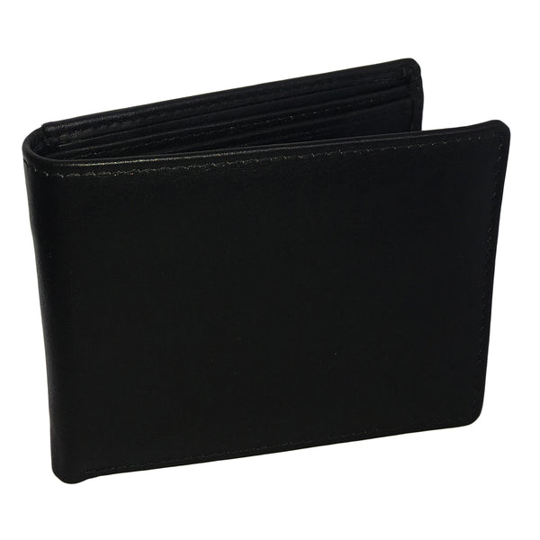 Monogrammed Personalized Leather RFID Blocking Bifold Slim Men's Wallet - A&A Creative Designs