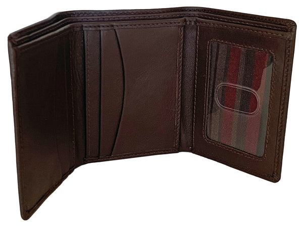 Personalized RFID Blocking Leather Trifold Men's Wallet - A&A Creative Designs