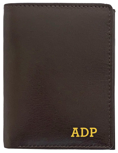 Personalized RFID Blocking Leather Trifold Men's Wallet - A&A Creative Designs