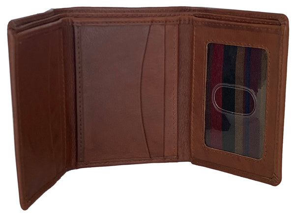 Personalized RFID Blocking Leather Trifold Men's Wallet - A&A Creative Designs