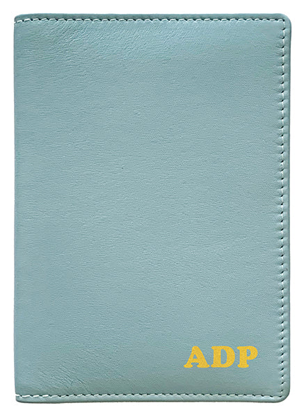 Personalized Monogrammed Leather RFID Passport Wallet - A&A Creative Designs