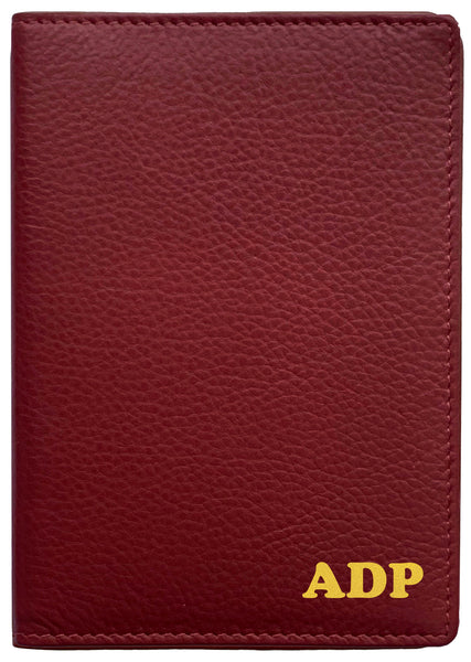 Personalized Monogrammed Leather RFID Passport Wallet - A&A Creative Designs