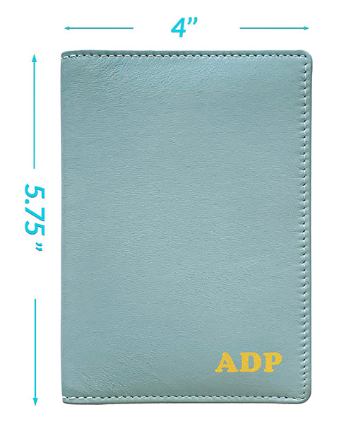 Personalized Monogrammed Leather RFID Passport Wallet and 2 Luggage Tags - A&A Creative Designs