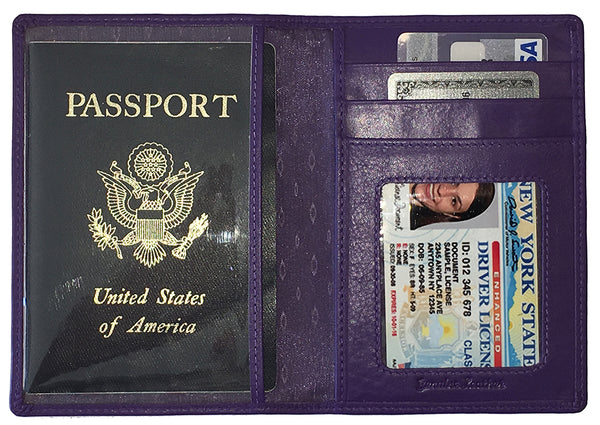 Personalized Monogrammed Leather RFID Passport Wallet and Luggage Tag - A&A Creative Designs