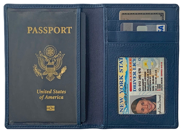 Personalized Monogrammed Leather RFID Passport Wallet and Luggage Tag - A&A Creative Designs