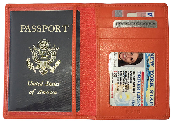 Personalized Monogrammed Leather RFID Passport Wallet - A&A Creative Designs