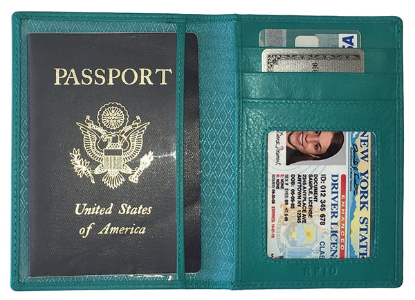 Personalized Monogrammed Leather RFID Passport Wallet - A&A Creative Designs