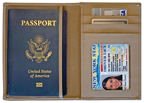Personalized Monogrammed Leather RFID Passport Wallet - A&A Creative Designs