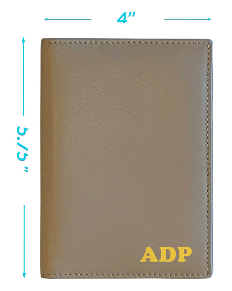 Personalized Monogrammed Leather RFID Passport Wallet - A&A Creative Designs