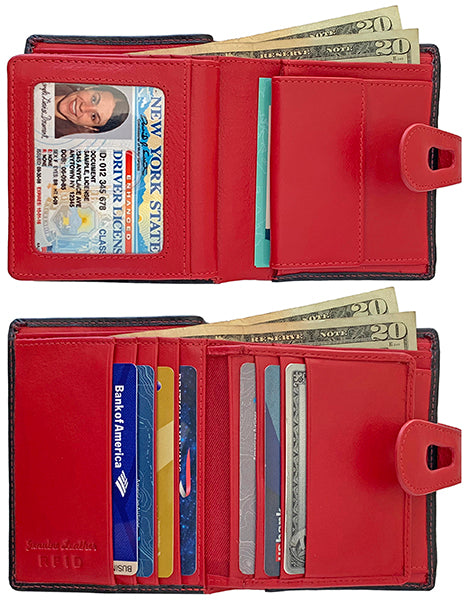 Personalized Genuine Leather Womens Small Wallet - A&A Creative Designs