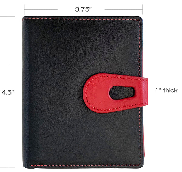 Personalized Genuine Leather Womens Small Wallet - A&A Creative Designs