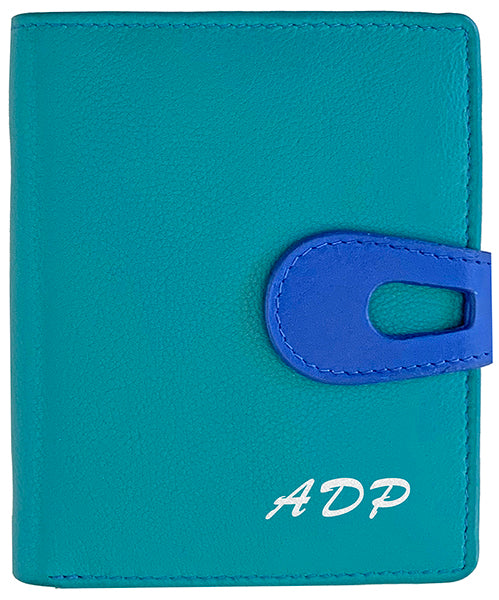 Personalized Genuine Leather Womens Small Wallet - A&A Creative Designs