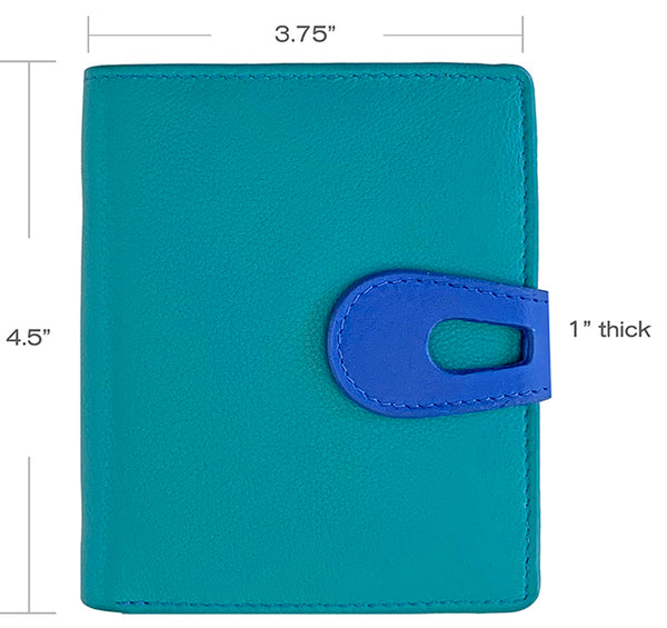 Personalized Genuine Leather Womens Small Wallet - A&A Creative Designs