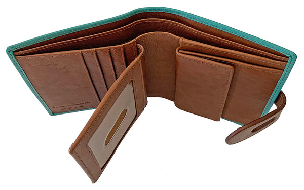 Personalized Genuine Leather Womens Small Wallet - A&A Creative Designs