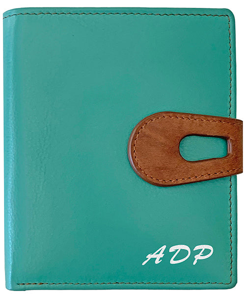 Personalized Genuine Leather Womens Small Wallet - A&A Creative Designs