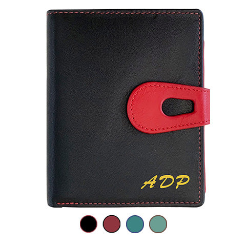 Personalized Genuine Leather Womens Small Wallet - A&A Creative Designs